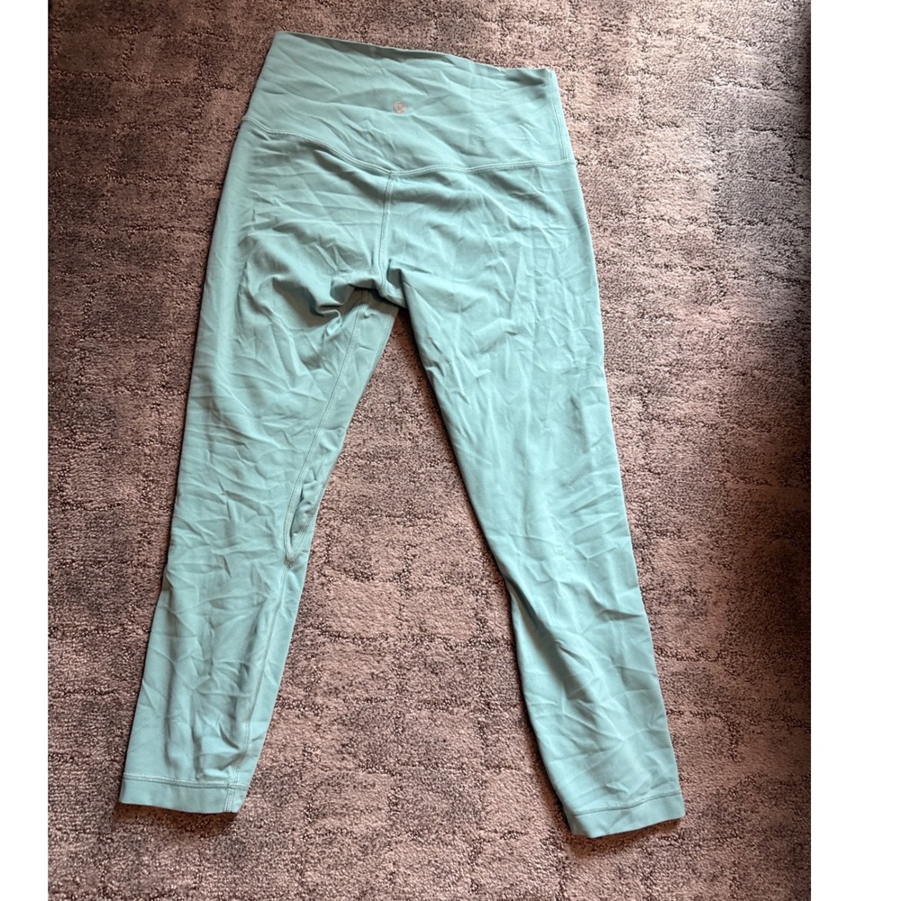 Lululemon Align High Rise Crop Leggings Mint Green Seafoam Nulu Yoga Pants 21in